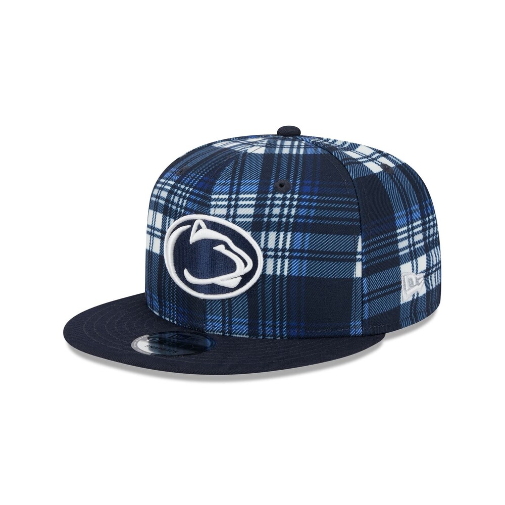 New Era Penn State Nittany Lions Plaid 9FIFTY Snapback Hat - One Size